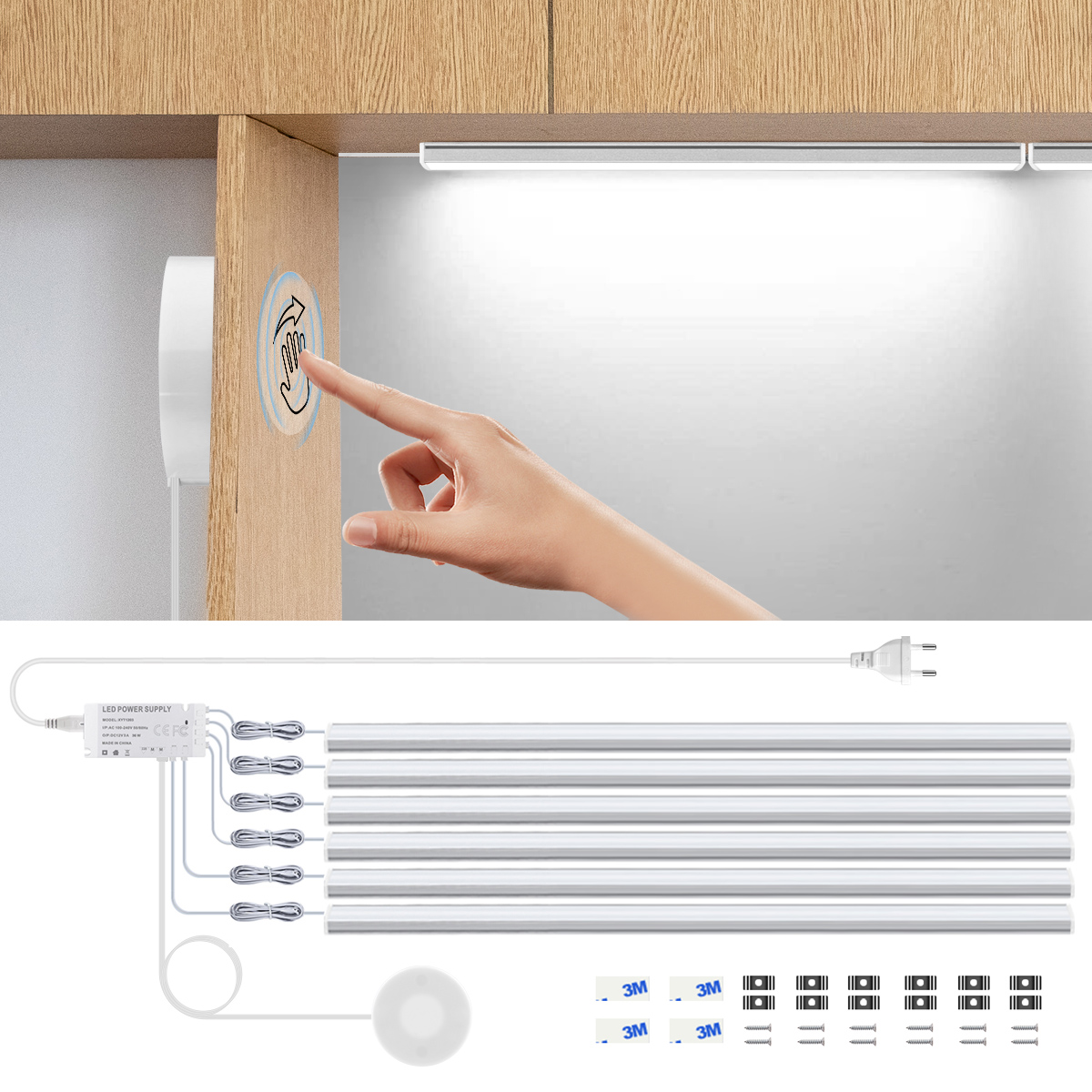 Kitchen Appliances Online - Przełącznik skanowania ręcznego Przezroczysty drewniany czujnik